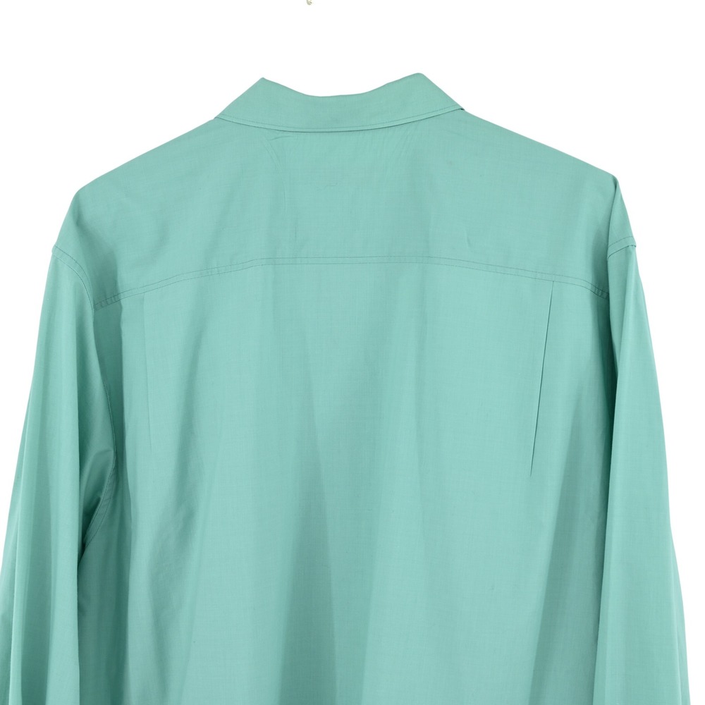 Tommy Bahama IslandZone Mens XL Seafoam Green Pima Cotton Resort Shirt Luxe EUC - Picture 12 of 16